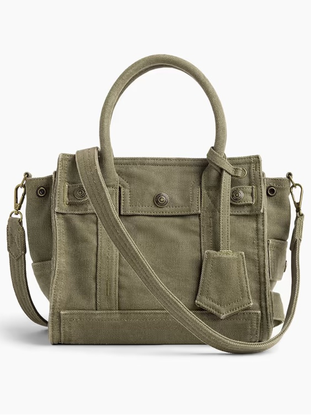 GAP BAG Small Canvas Five Pocket Tote Olive Green GAP mini 5 pocket tote